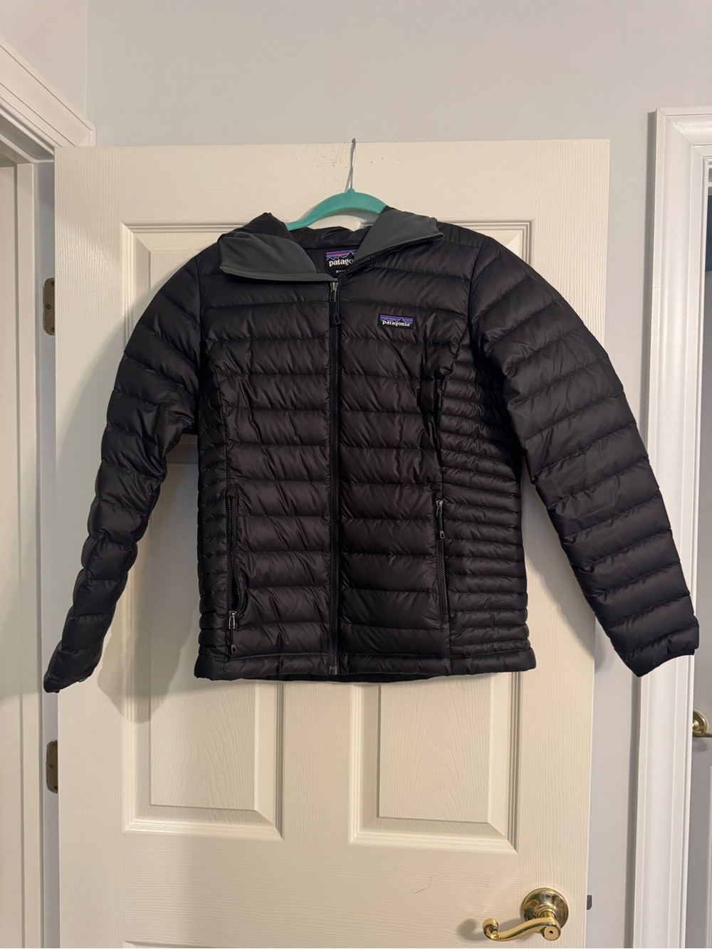 Patagonia Women's Black Quilted Down Puffer Jacket with Hood